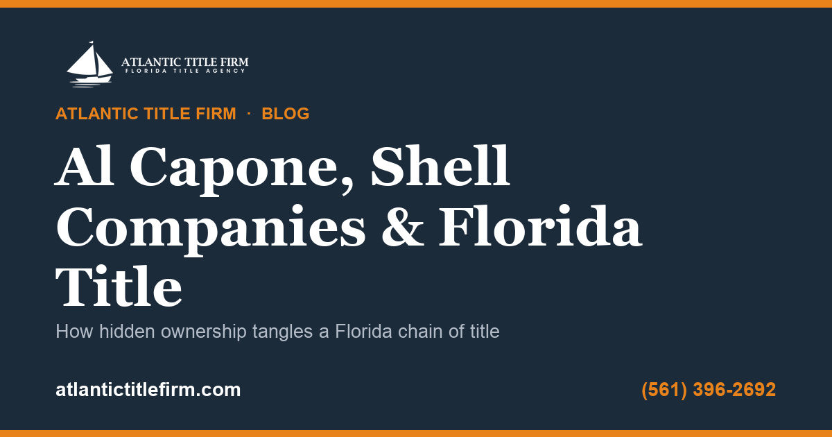 Al Capone Florida hidden ownership title