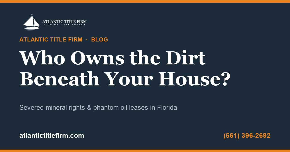 Florida severed mineral rights oil lease
