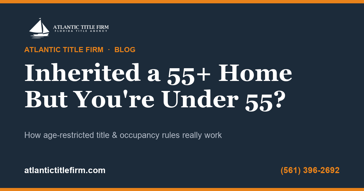 Under 55 inherit age-restricted Florida home